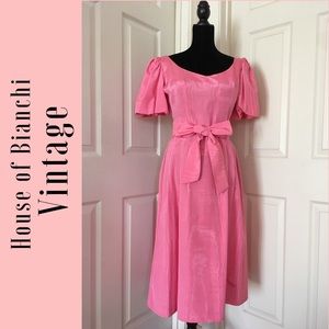 Vintage House of Bianchi Pink Garden Party Dress